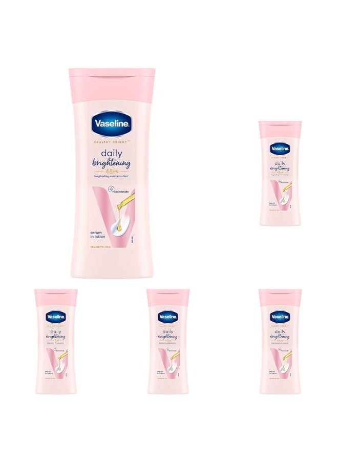 فازلين لوشن فازلين هيلثي برايت اليومي لتفتيح الجسم، لبشرة صحية ومتألقة، 200 مل (عبوة من 5 قطع) - Image 1